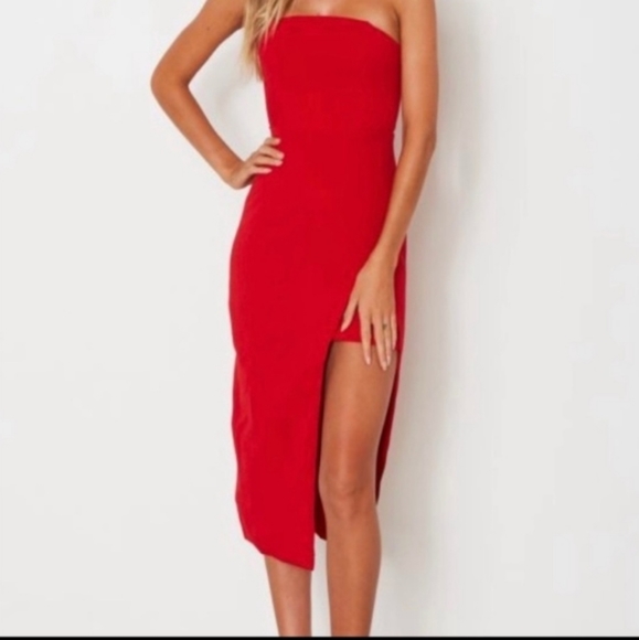 White Fox Boutique Dresses & Skirts - HP 💕 White Fox • NWT Sexy Red High Slit Dress, M